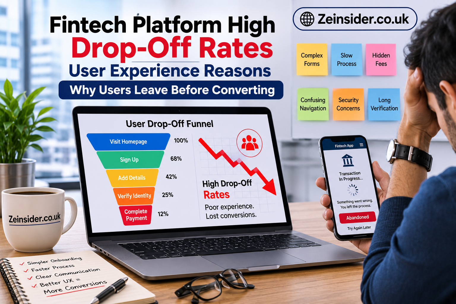 Fintech Platform High Drop-Off Rates User Experience Reasons