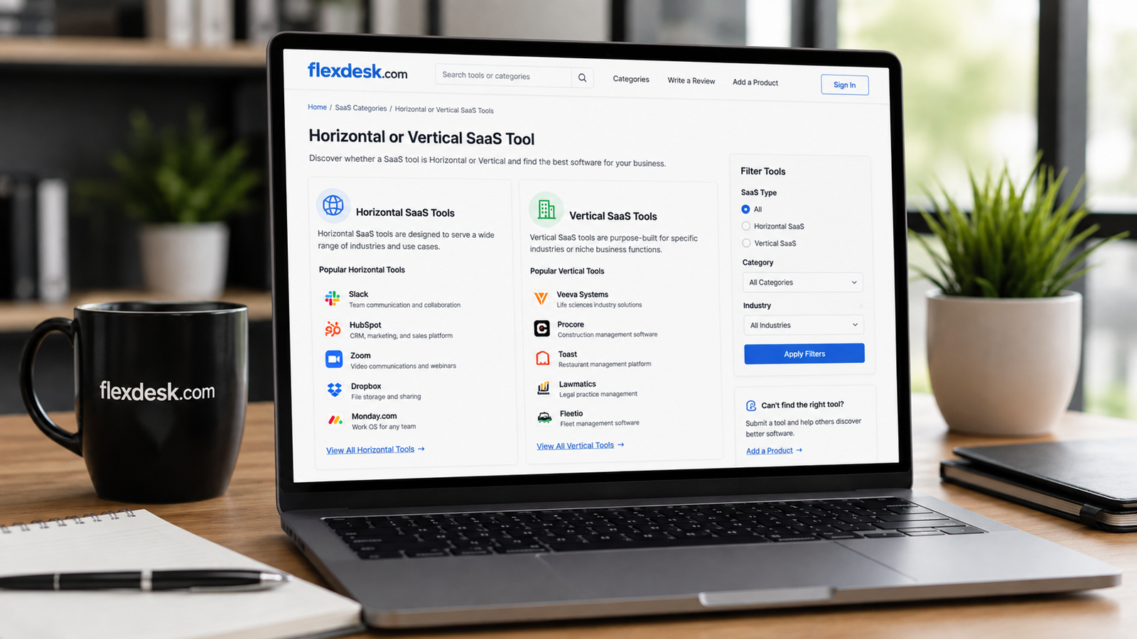 flexdesk.com horizontal or vertical saas tool